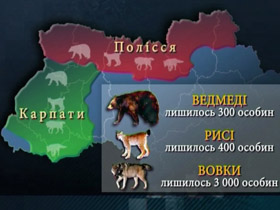 У 2011р. в Україні сталося понад 100 випадків нападу диких тварин на людей