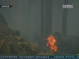 Пожары спровоцировали взрывы в Сербии