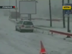 Румынию завалило снегом