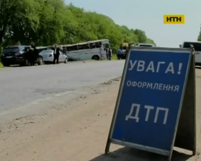 В Винницкой области перевернулся пассажирский автобус
