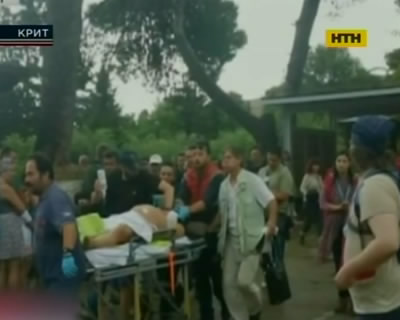 На Крите молния ударила в российских туристов
