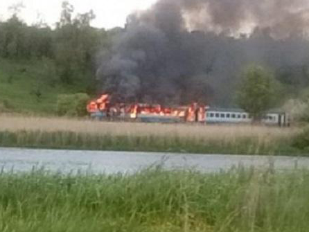 В Винницкой области во время движения загорелся пассажирский поезд