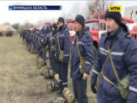 В Гайсине провели масштабные учения винницких МЧС-ников со всей области