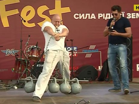 Украинский силач Олег Скавиш установил новый рекорд Украины
