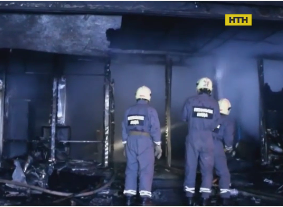 Ночью горел Минский рынок в Киеве