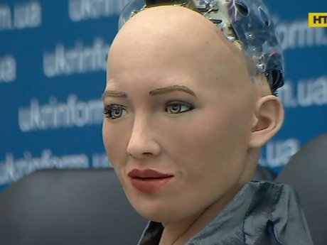 Робот Софія назвала Володимира Гройсмана красунчиком