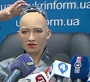 Робот Софія провела прес-конференцію в Києві