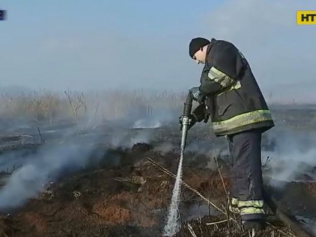 В Украине аномально рано начали гореть торфяники