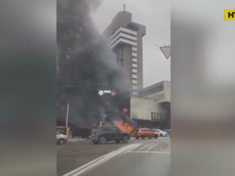 Крупный пожар произошел в столице