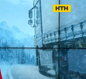 Снегопад в Закарпатье остановил движение фур