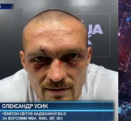 Поздно ночью Александр Усик прилетел в Украину уже в статусе чемпиона мира в супертяжелом весе